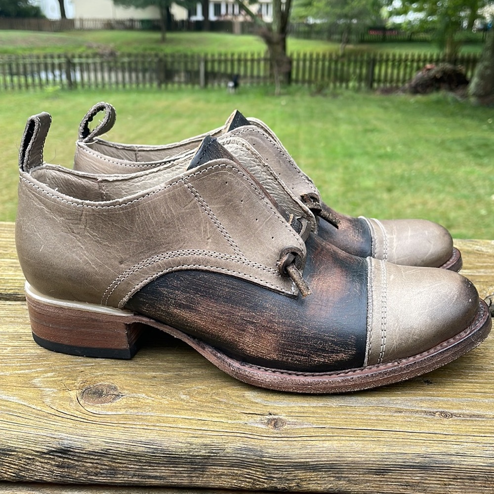 Freebird Mabel Sz 7 Grey Multi Oxford Shoes Boots